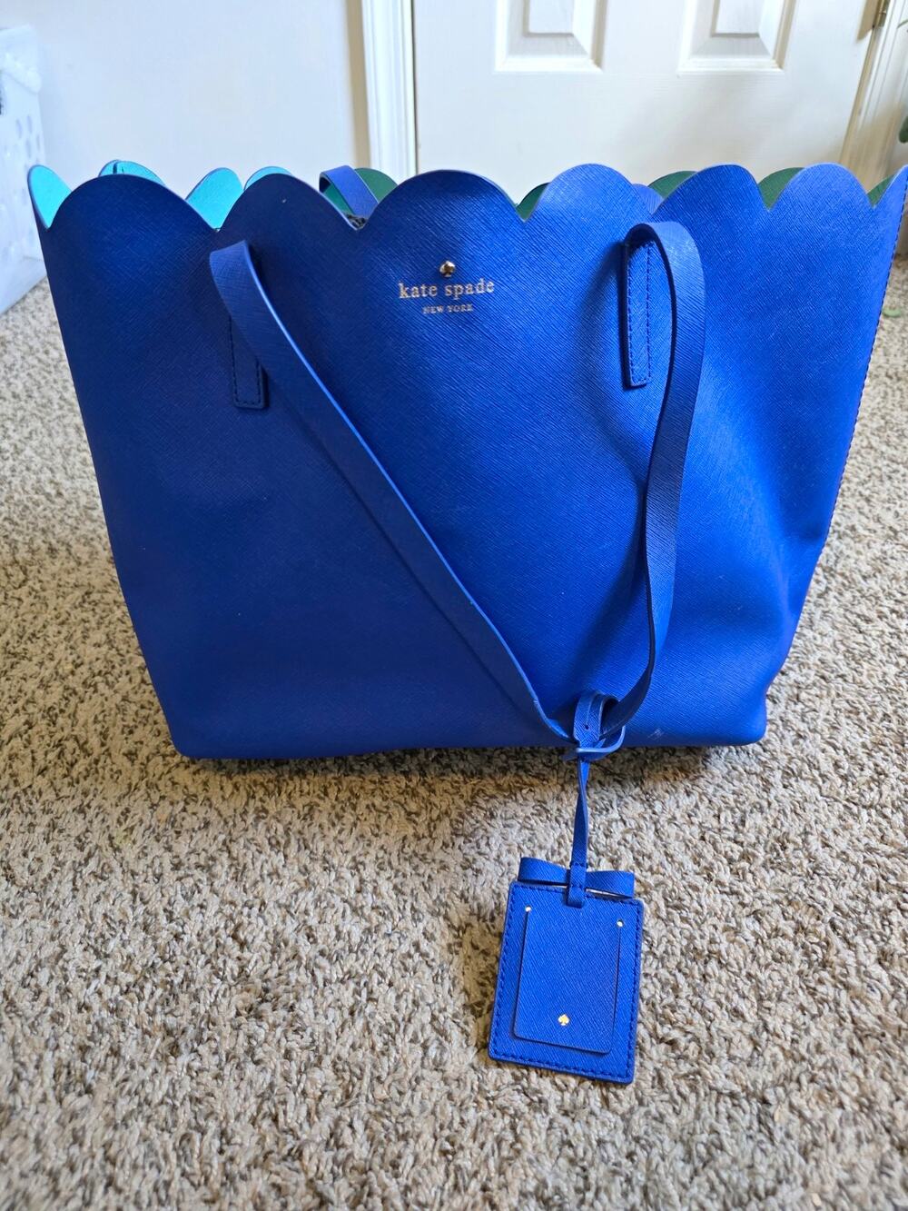 Kate Spade New York Lily Avenue Carrigan Scalloped Tote Blue